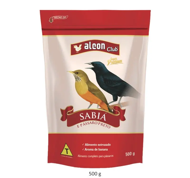 Todas as apresentações de embalagens Alcon Club Sabiá e Pássaro Preto