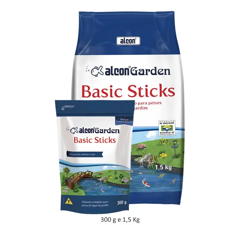 Todas as apresentações de embalagens Alcon Garden Basic Sticks